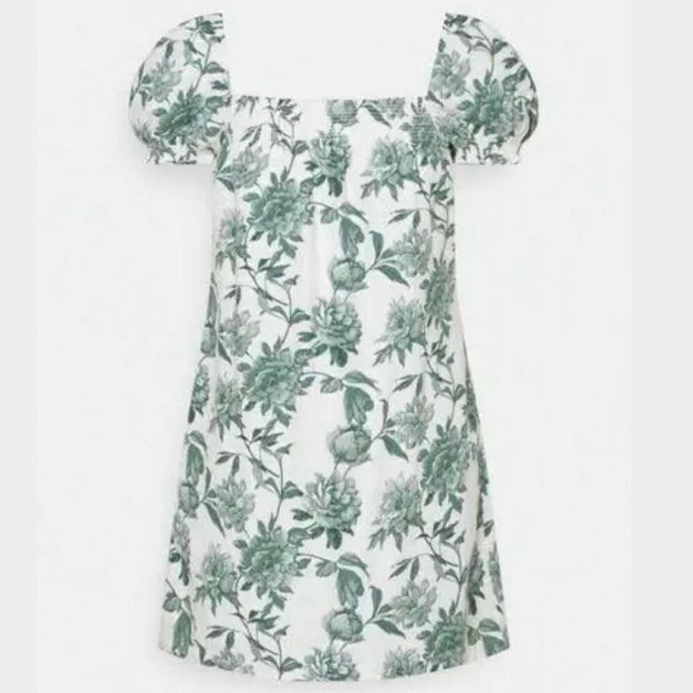 Abercrombie & Fitch Green Floral Mini Dress